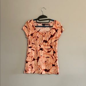 Ann Taylor shirt, orange, navy